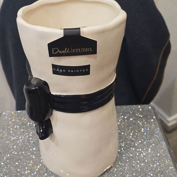 Dwell Studio Hand Painted Bow Ceramic Vase - Picture 6 of 7